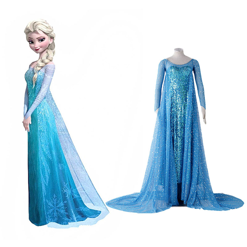 Déguisement Cosplay Frozen Elsa 1 Blue Boutique de France