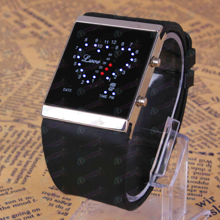 Accessoires Detective Conan logo noir amour LED Watch