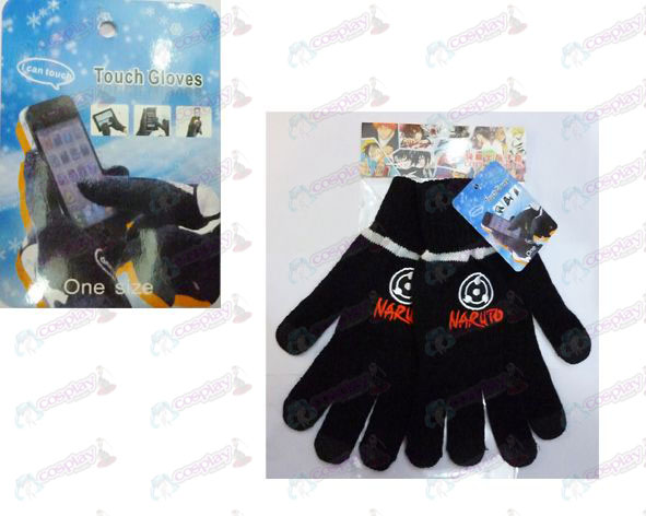 Toucher les gants Naruto écrire drapeau des yeux ronds
