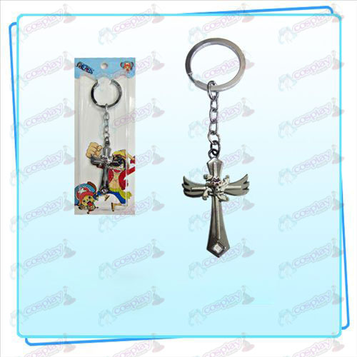 Accessoires One Piece Robin drapeau aile croix porte-clés