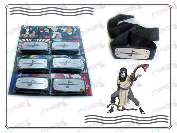 Xiao Organisation 6 installé Naruto bandeau (tolérance sonore rebelle) Noir