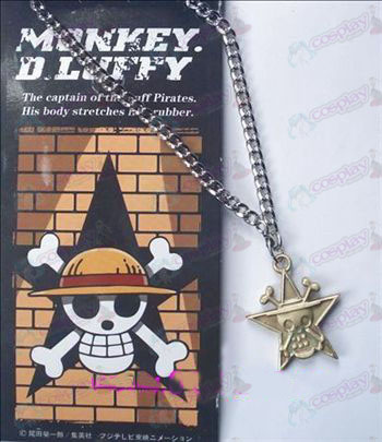 Accessoires One Piece pentagramme collier de crâne 32-6A (cuivre)