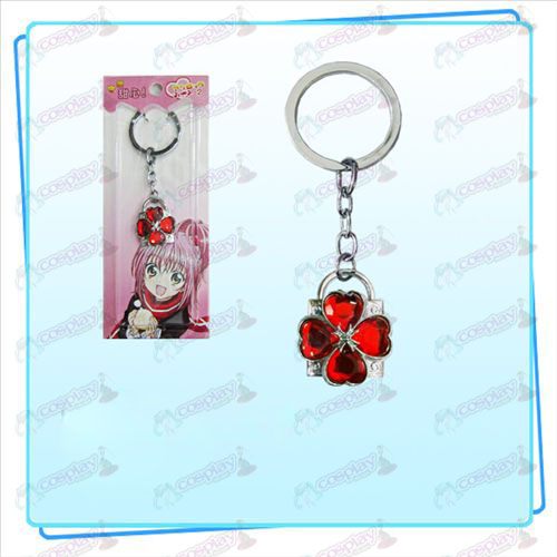 Accessoires Shugo Chara! cadenas porte-clés (argent verrou rouge de diamant)