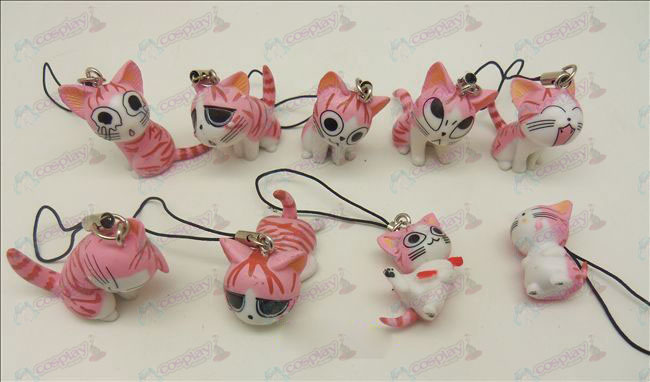 9 Accessoires Sweet Cat Toy Strap Machine (rose)