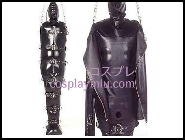 Shiny Black Full Body couvert gonflable Costume Latex