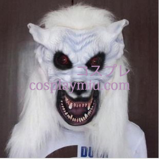 Masque Halloween White Wolf Head