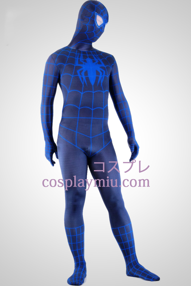 Black And Blue Spiderman super héros Zentai Suit