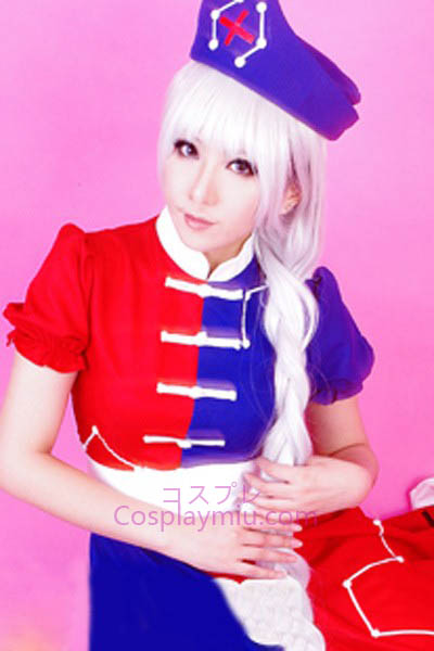 Touhou Project Eirin Yagokoro longue perruque cosplay d'argent