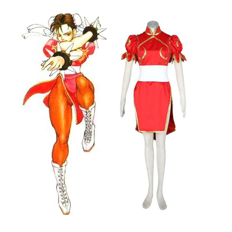 Déguisement Cosplay Street Fighter Chun-Li 4 Rouge Boutique de France