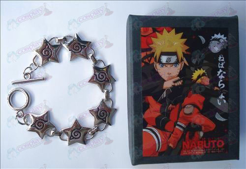 Naruto Konoha bracelet pentagramme (encadré)