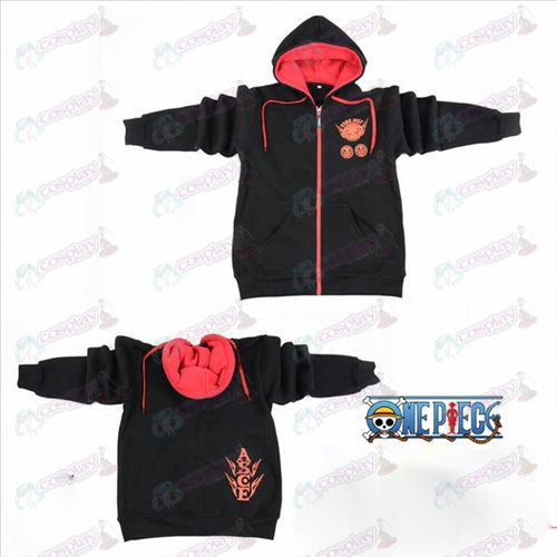 Accessoires One Piece Ice logo zipper hoodie noir méthodiste
