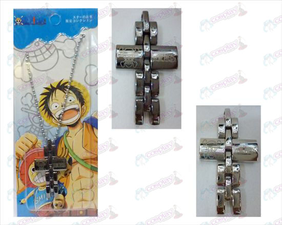Accessoires One Piece en noir et blanc collier croix