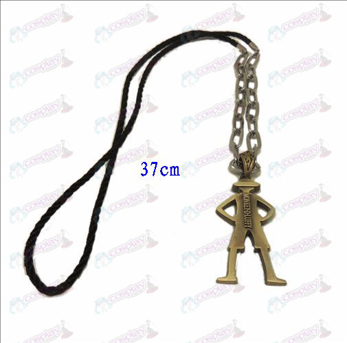 Fait Piece Luffy accessoires drapeau punk, long collier (bronze)