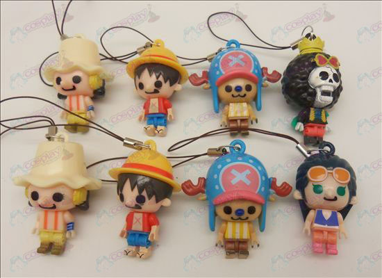 8 modèles Accessoires One Piece de poupée mobile sangle (Usopp) mobile