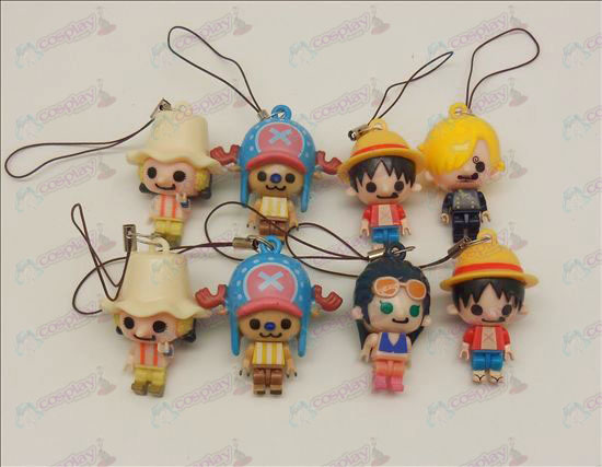 8 modèles Accessoires One Piece de poupée mobile sangle (trois gouvernance) mobile