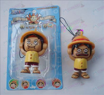 One Piece Luffy accessoires Visage de poupée (jaune) Grand