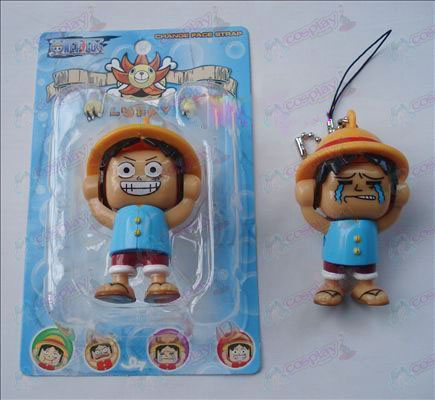 Un visage de poupée accessoires Luffy Piece (bleu) Grand