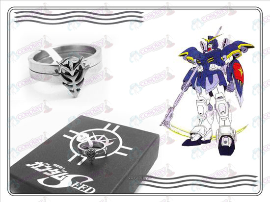 Accessoires Gundam logo inoxydable anneaux de couples d'acier