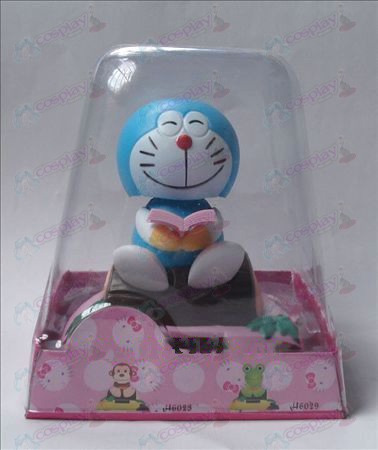 Asseyez-bois Doraemon solaire Accessoires Bobblehead (hauteur de la boîte 15cm)