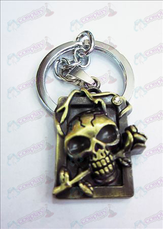 Remarque Accessoires parti licence dimensions crâne porte-clés bandeau diamant de la mort (bronze)