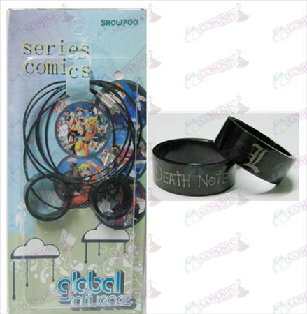 Death Note d'accessoires en acier noir quelques anneaux collier (corde)