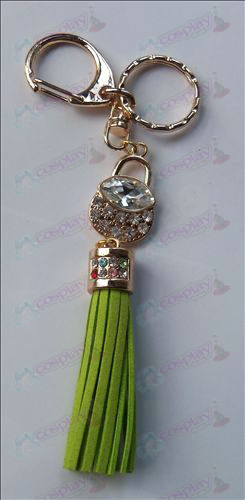Accessoires Fruits Basket diamant blanc Keychain (vert)
