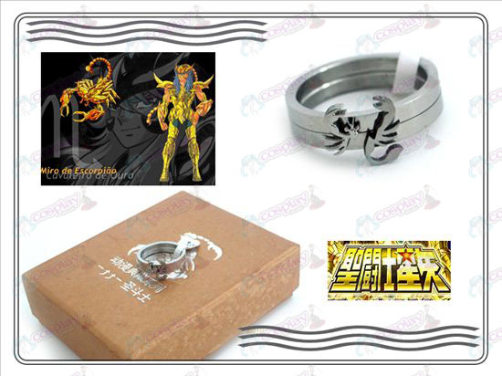 Saint Seiya accessoires scorpion inoxydable deux anneaux en acier Seiya