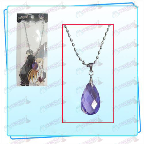 Épée Art en ligne d'accessoires Kazuto Asuna collier coeur Yui (violet