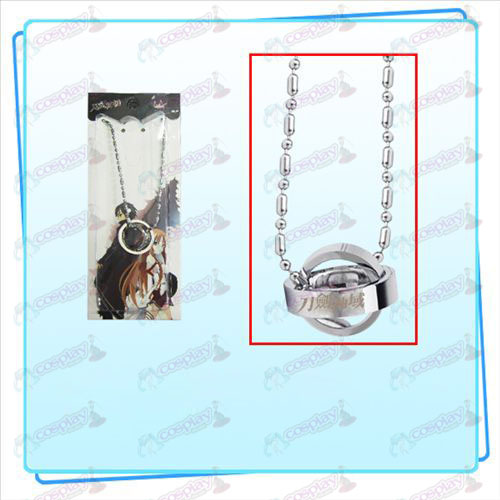 Art en ligne d'accessoires de collier d'anneau double épée (Silver)