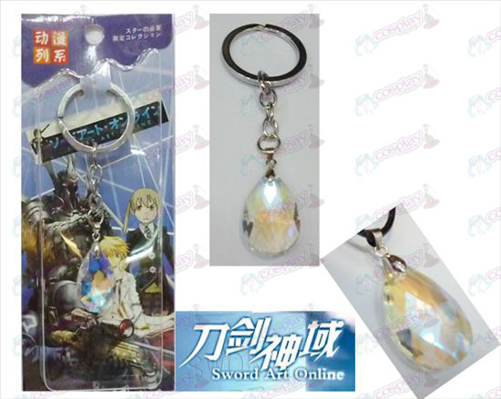 Épée Art en ligne d'accessoires Yui White Heart Keychain cristal