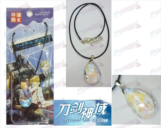 Épée Art en ligne d'accessoires Yui collier blanc coeur en cristal