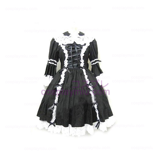 Elegant Burgundy Long-sleeved Dress Lolita Déguisements Cosplay