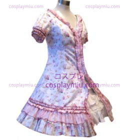Garden Style Pink Broken Flower Dress Lolita Déguisements Cosplay