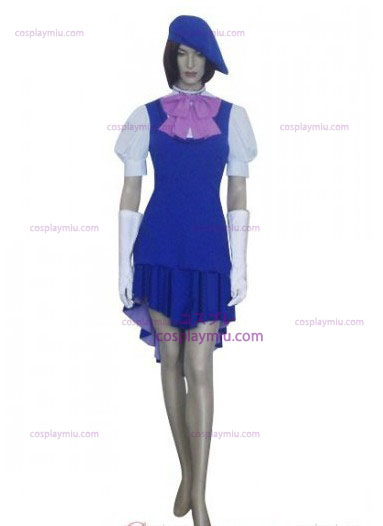 Macross Frontier Sheryl Nome Blue Dress and White Déguisements Cosplay