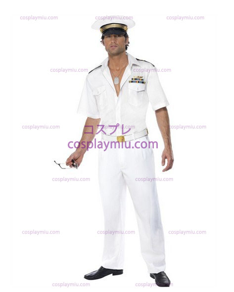 Hommess Top Gun Captain Airforce Fancy Dress Déguisements