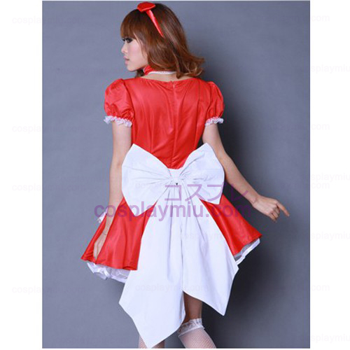 Red Bowknot Lolita Maid Outfit /Cosplay Maid Déguisements