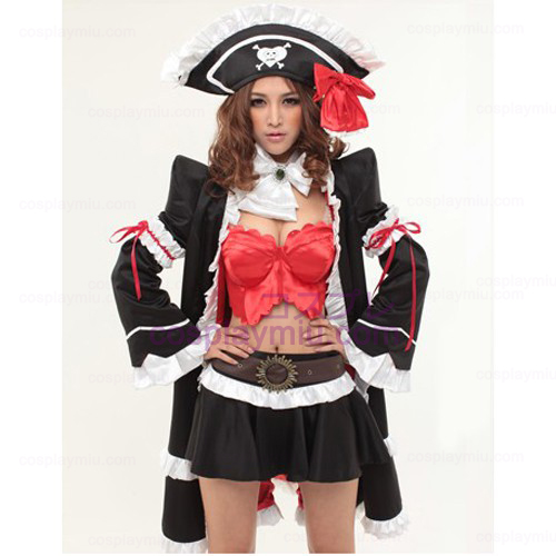 Red Lily Anna Cosplay Anime Halloween Pirate Maid Déguisements