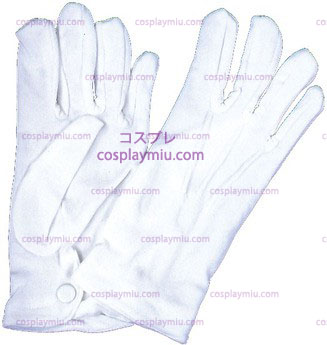 Gloves Hommes Nylon W/Snap,White