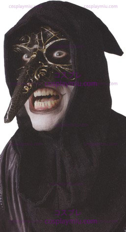 Venetian Raven Mask Black