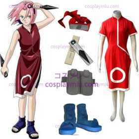 Naruto Sakura Haruno Déguisements Cosplay and Accessoires Set