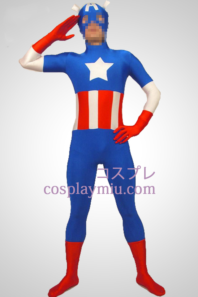 Capitaine Amérique Lycra Spandex Zentai Suit Superhero