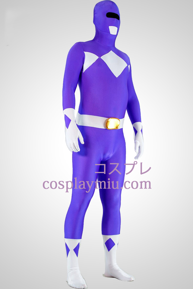 Puissant zentaiin costume pourpre Ranger Lycra Spandex Zentai Superhero