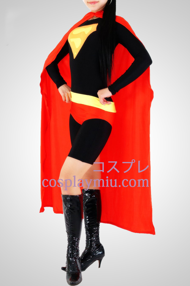 Rouge Et Noir Super femme Lycra Spandex Catsuit
