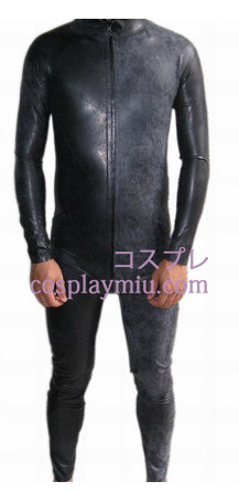 Noir Homme cosplay costume en latex