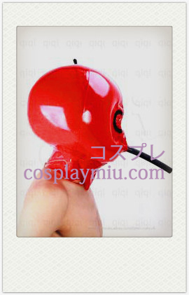 Rouge gonflable latex masque en filet et des tubes d'aération
