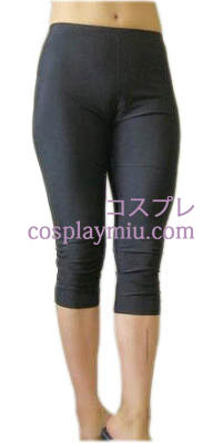 Pantalon noir Femme Spandex Lycra Capris