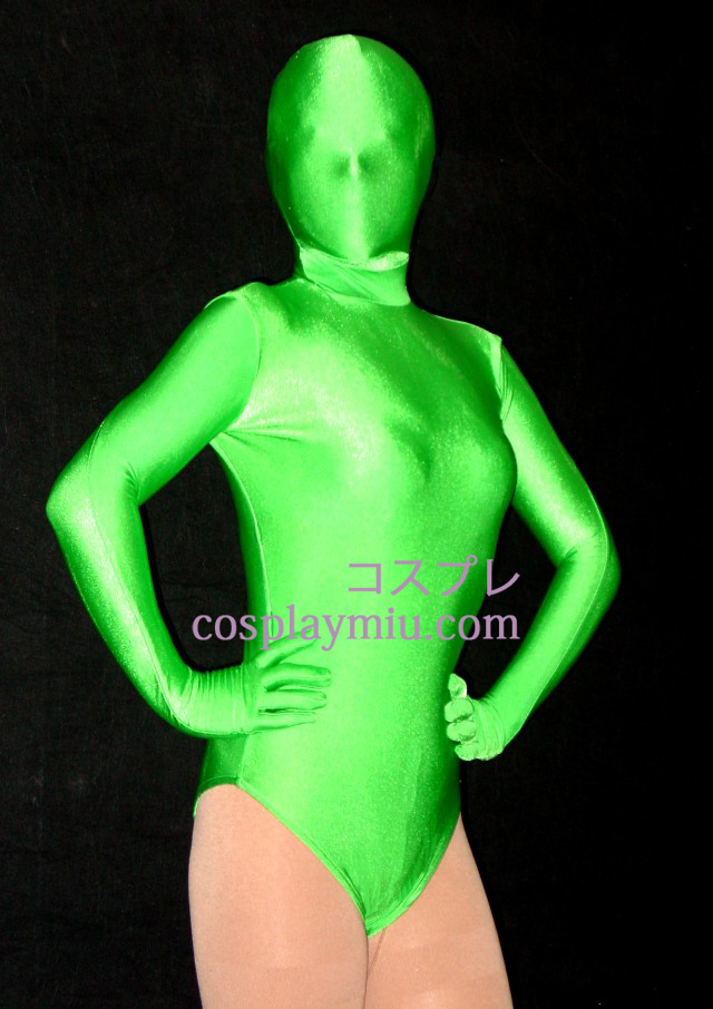 Costume vert Halfbody Lycra Spandex Zentai