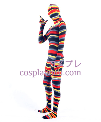 Rayé multicolore Lycra Zentai Suit