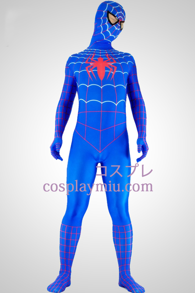 Rouge Et Bleu Lycra Spandex Zentai Spiderman Superhero