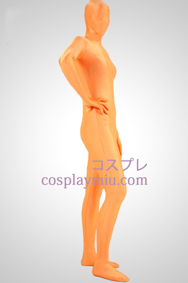 Orange Lycra Spandex unisexe Zentai Suit